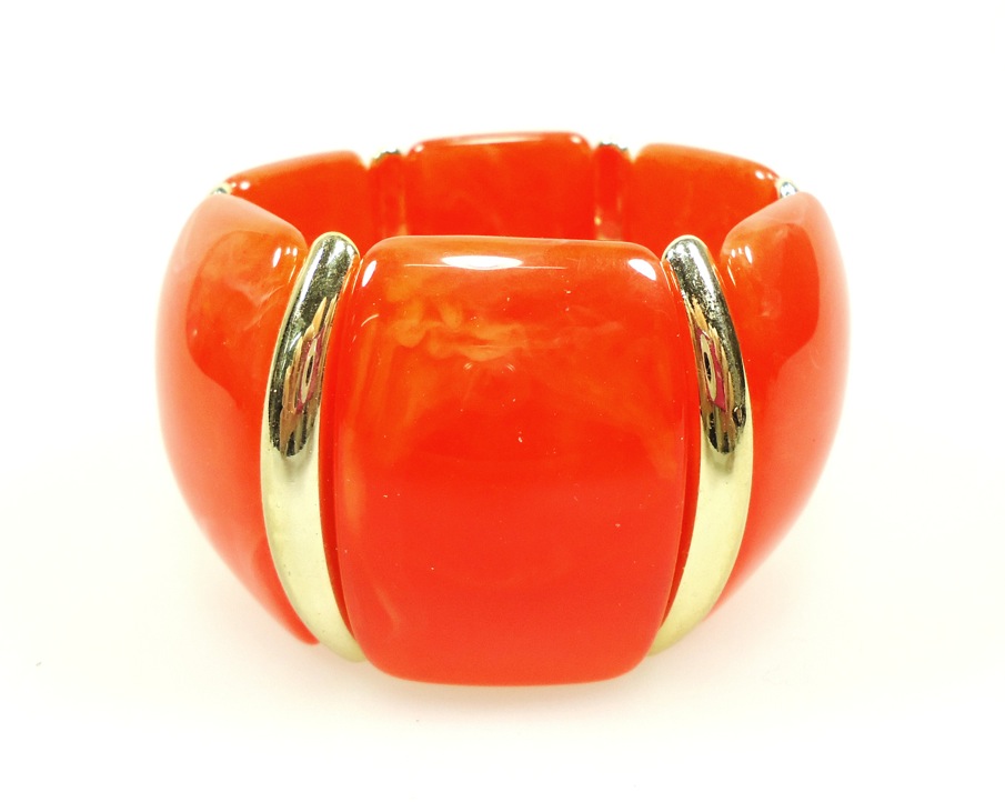 Complementos BRAZALETE ANCHO Y NARANJA