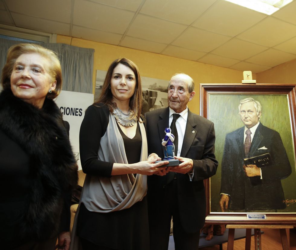 Recibiendo el premio