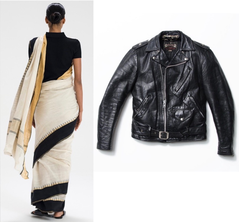 El sari y la chaqueta aviador