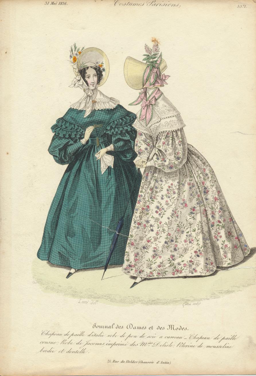 Vestidos de paseo, 1836