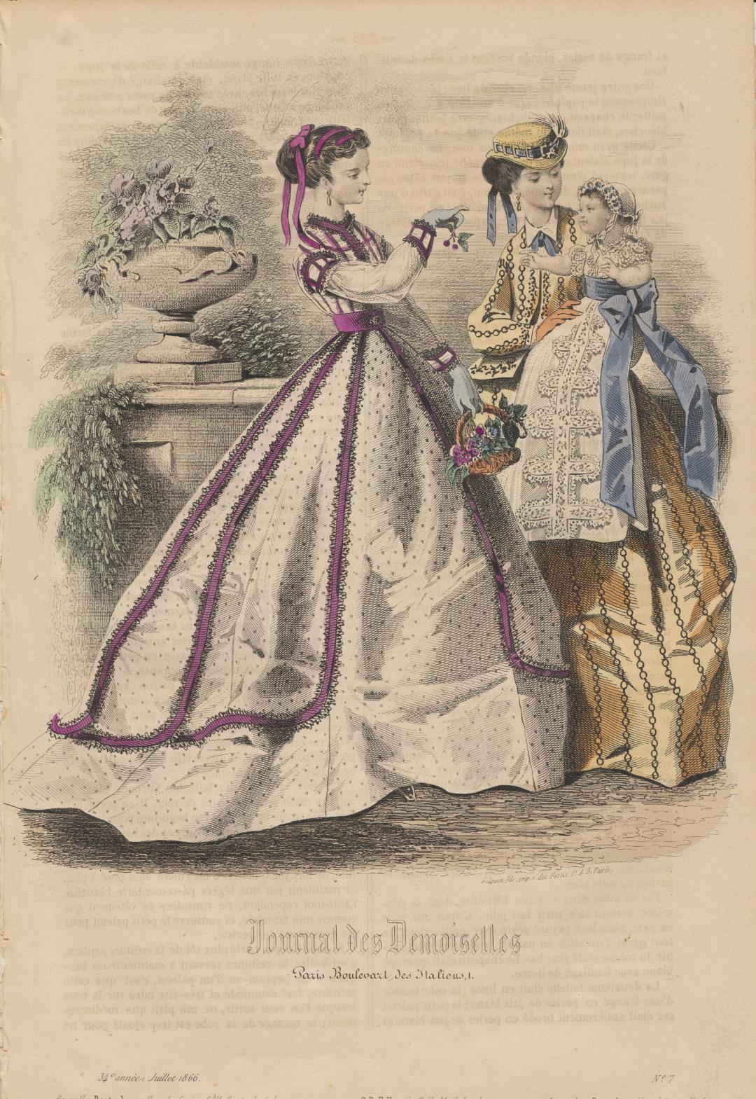 Vestidos de visita, hacia 1860