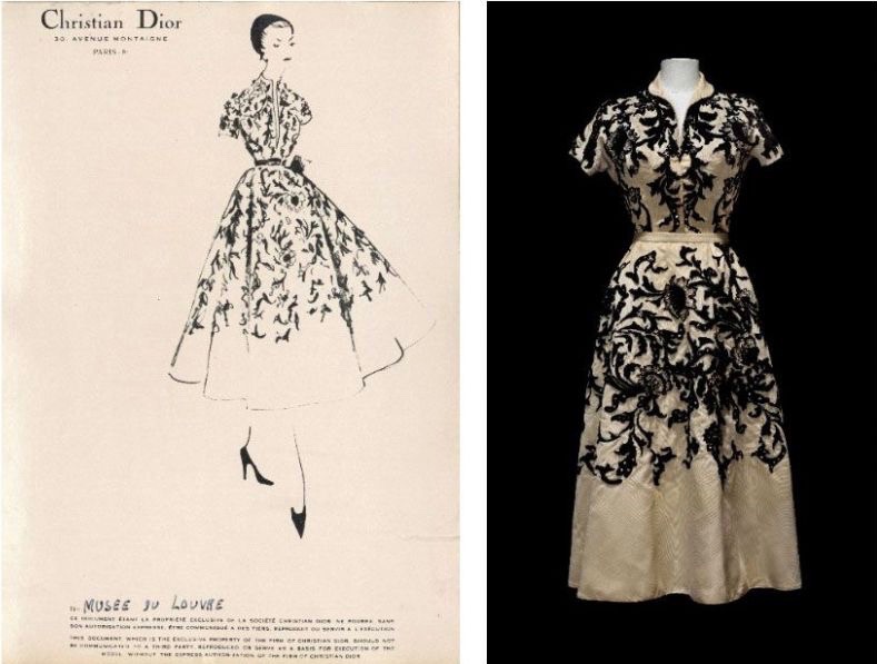 Vestido y boceto