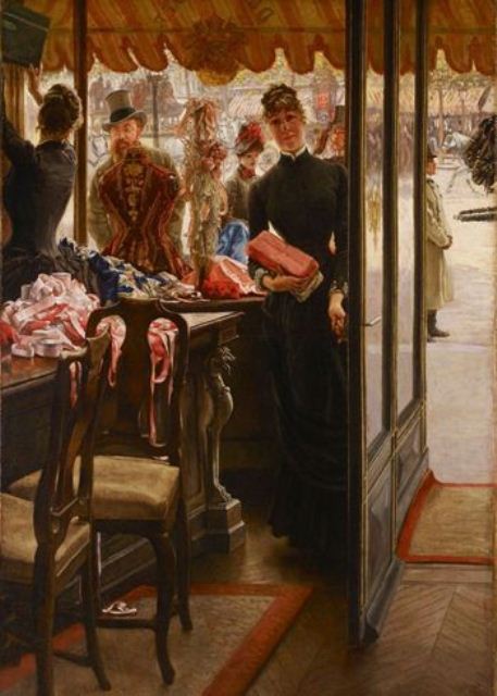 "La chica de la tienda" de Tissot