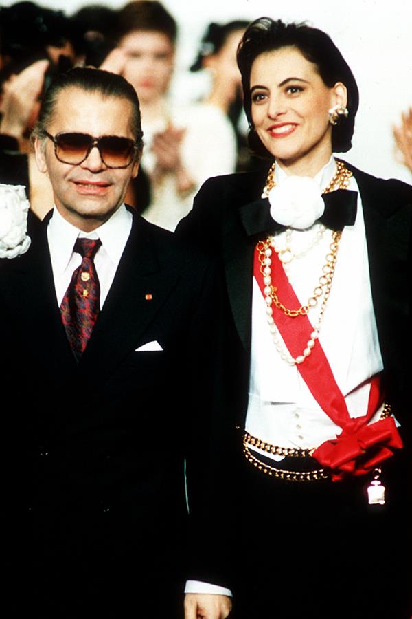 Con su musa, Inés de la Fressange