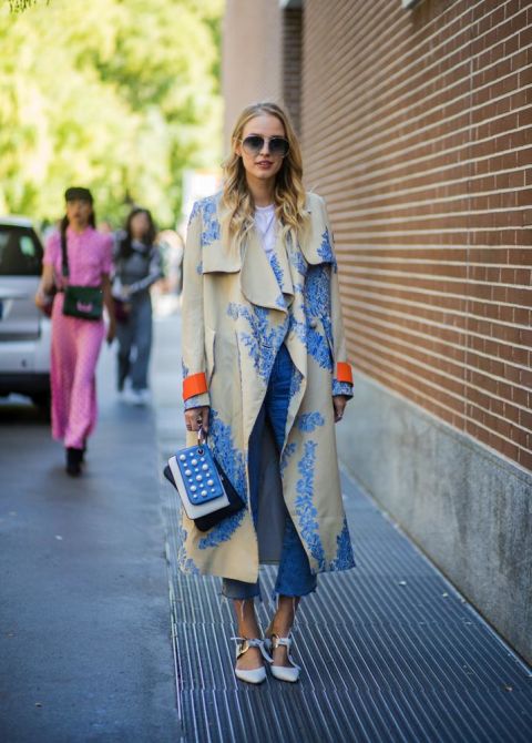 Gabardina estampada