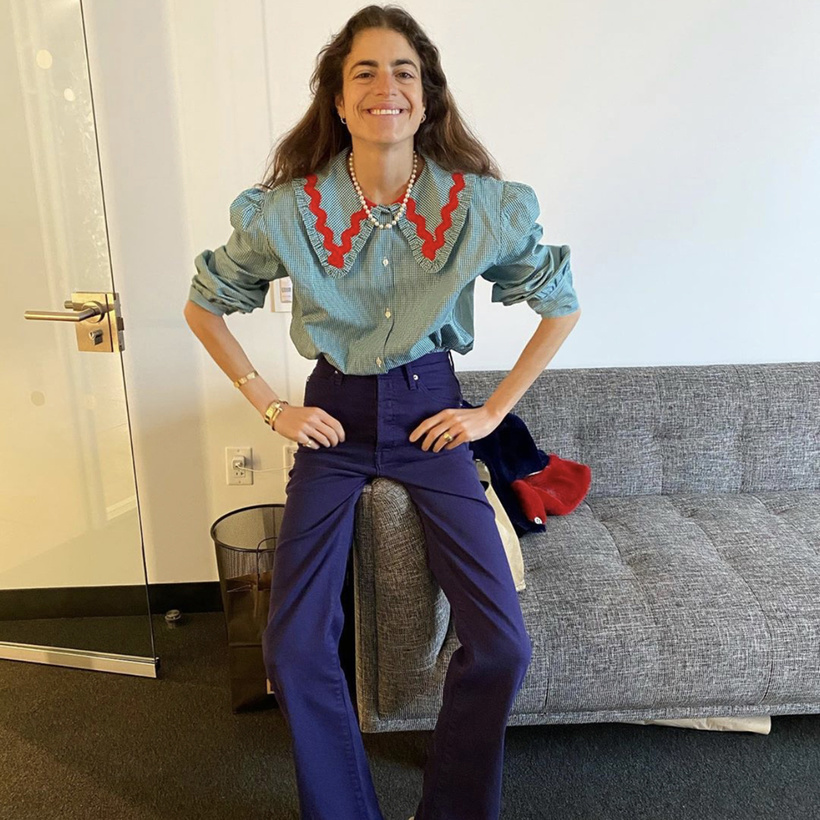Leandra Medine con camisa La Veste