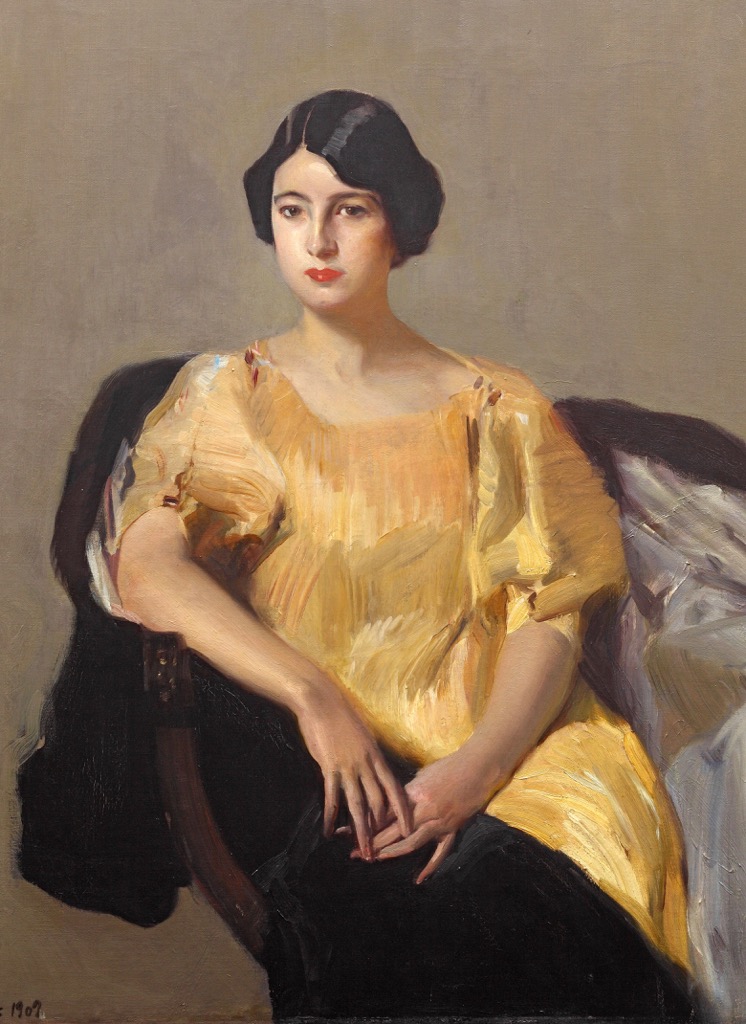 Elena con túnica delphos. Óleo 1909