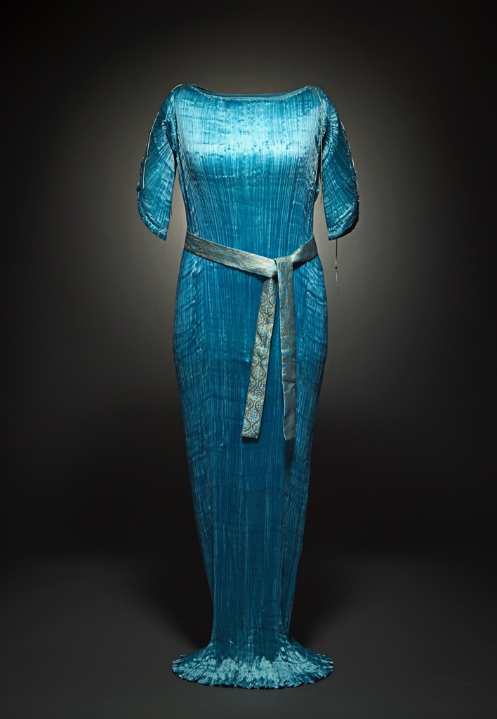 Delphos de tafetán de seda y cristal de Murano