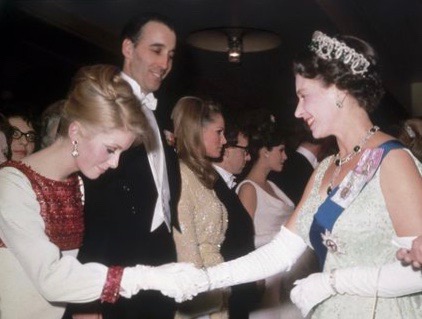 Con la Reina Isabel de Inglaterra