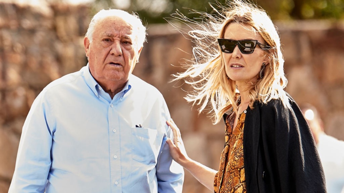 Marta Ortega con su padre