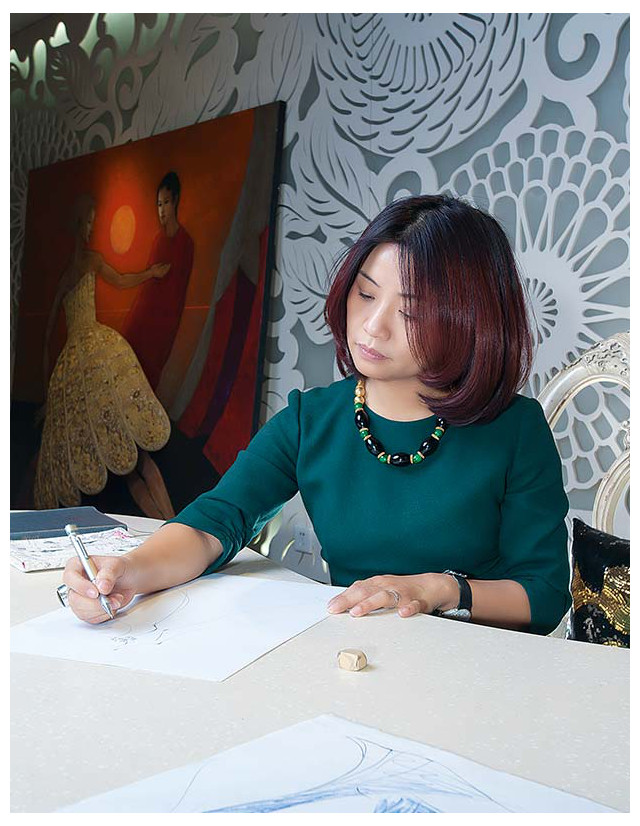 Guo Pei en su estudio