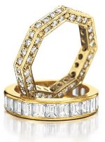 Alianzas de oro y diamantes
