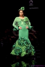 Traje de flamenca en verde