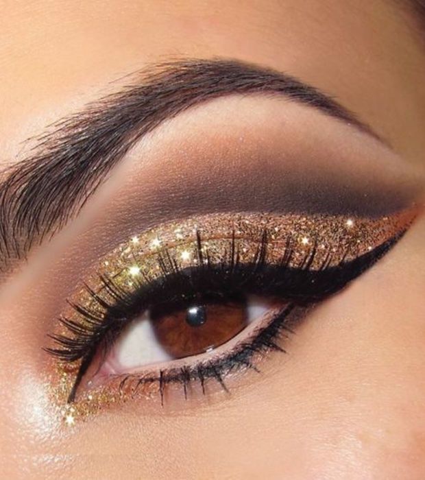 Ojos con purpurina