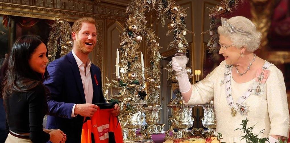 Brindis con la Reina Isabel