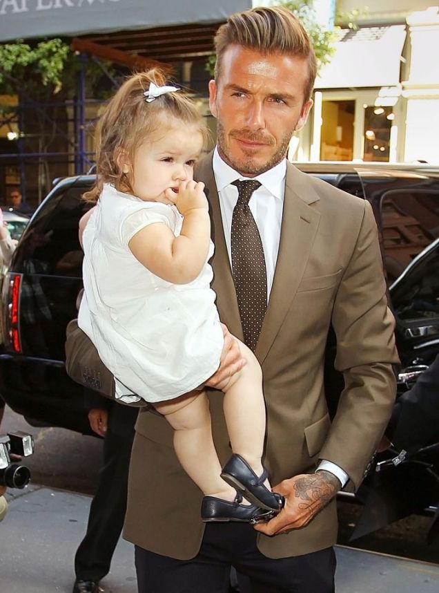 David Beckham con su hija