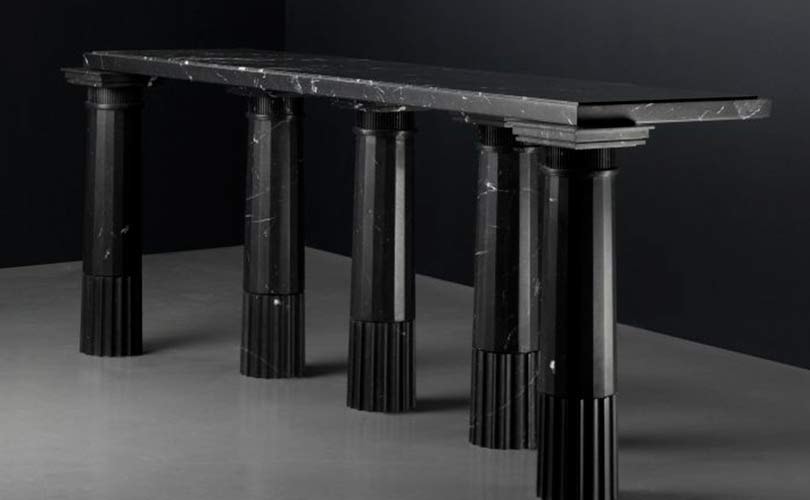 Mesa de mármol negro