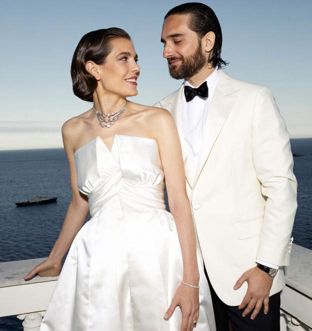 El día de su boda con Dimitri Rassam