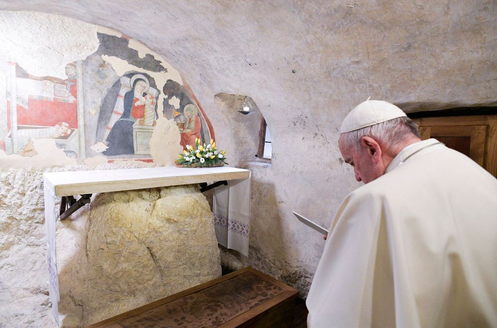El Papa Francisco en Greccio
