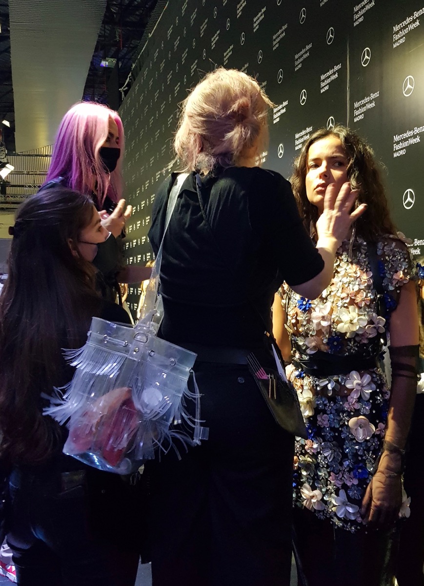 Preparando a las modelos