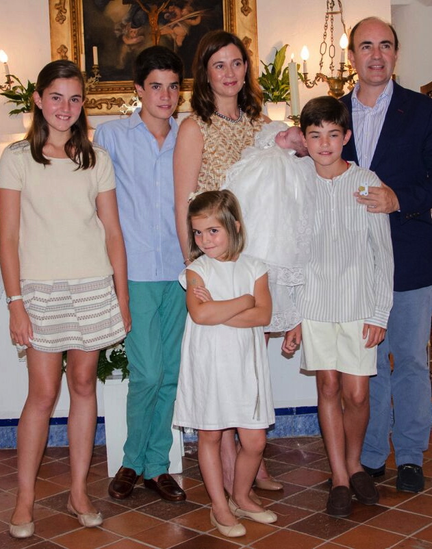 Co n sus padres y hermanos