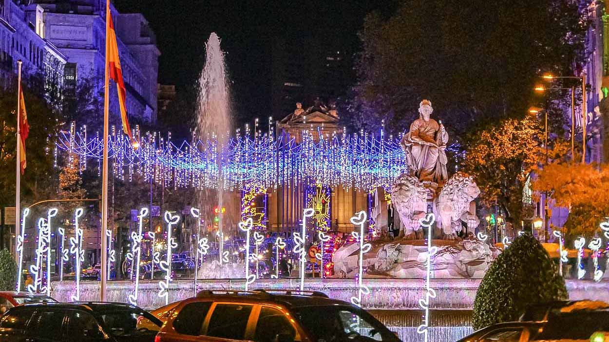 Iluminación en Cibeles