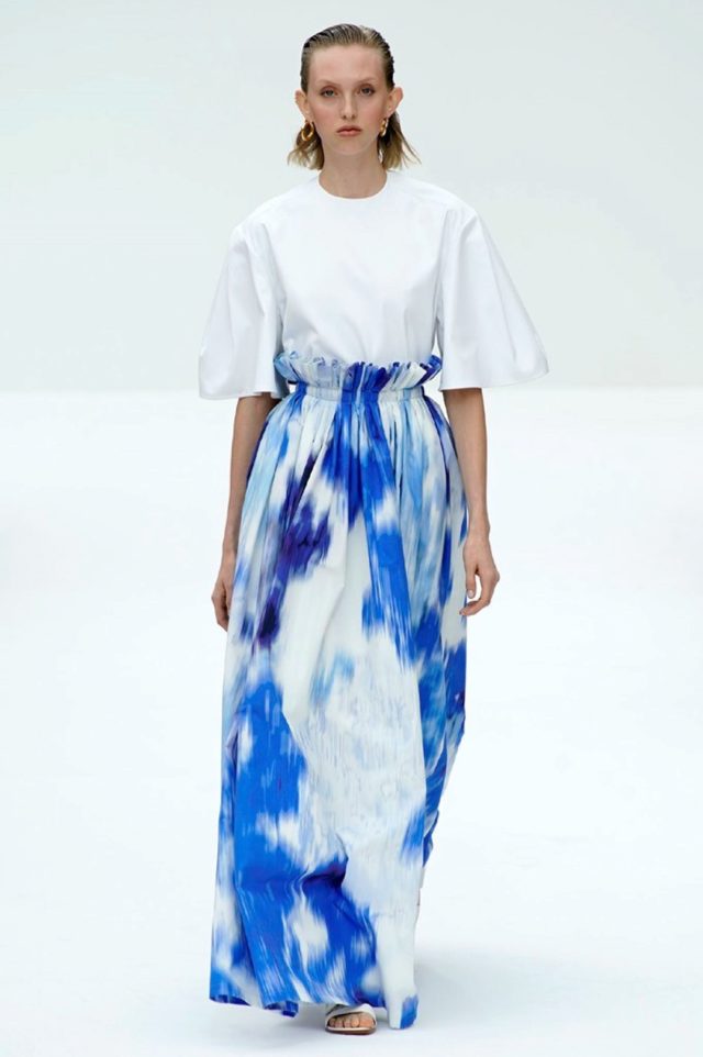 Estampado azul y camisa blanca de C.Herrera